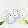 1PCS Unicorn Silicone Baby teether Cartoon Animal DIY Pacifier Dummy Sensory Jewelry Gift Toy Accessories beads 4