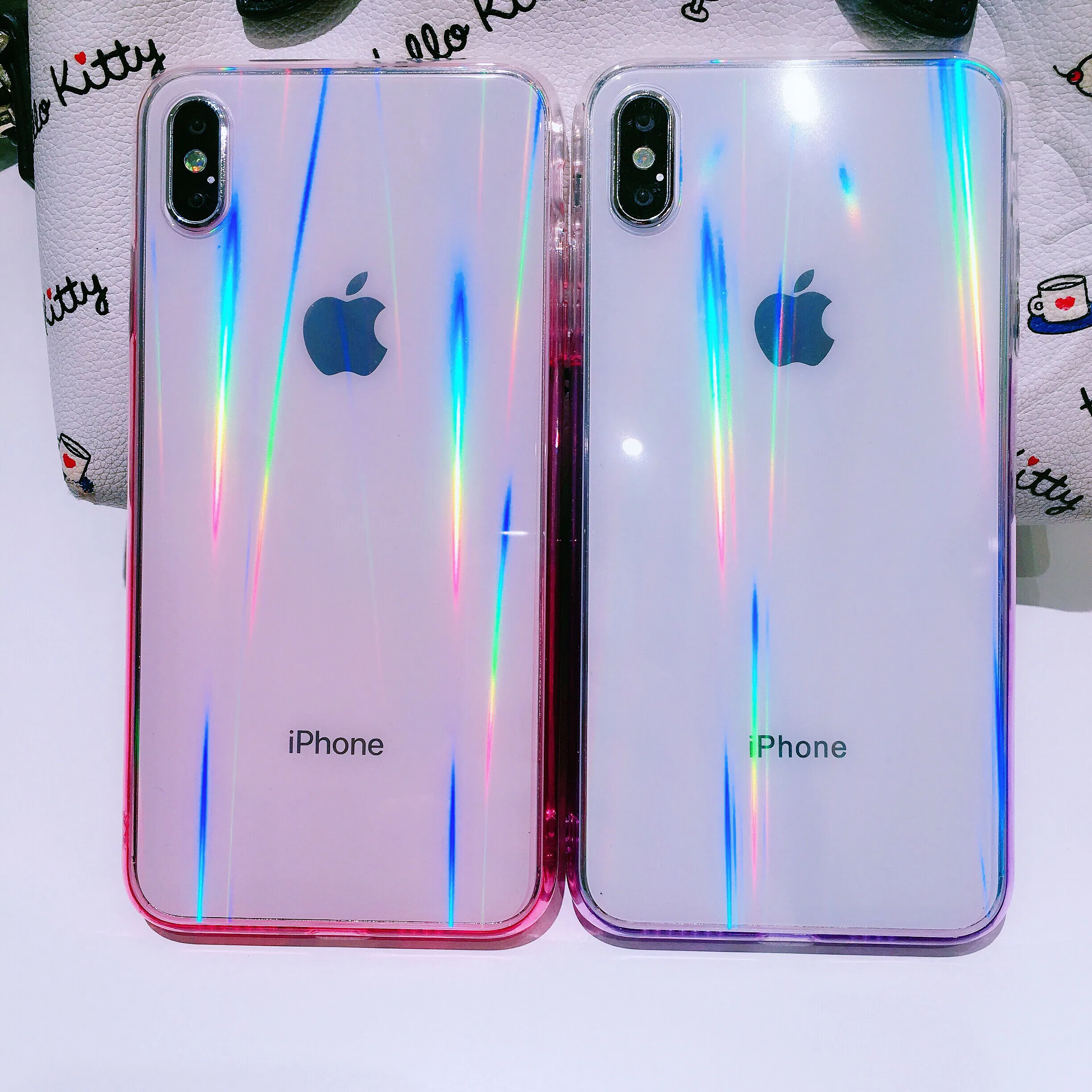 Роскошный стеклянный чехол для телефона Aurora Iphone X XR XS Max Cool HD прозрачный