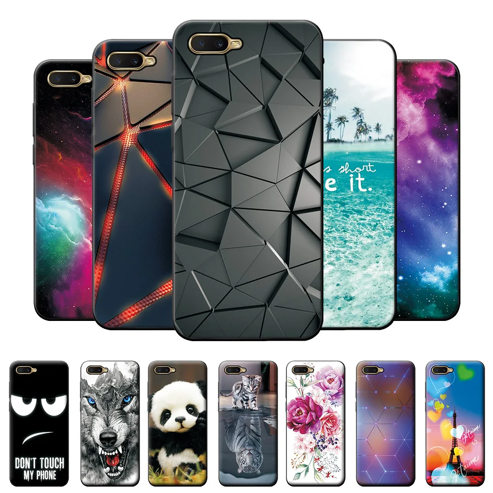 Funda de silicona para OPPO RX17 Neo, cubierta trasera protectora con patrón de flores a la moda, suave, TPU, para OPPO AX7 Pro, R17 Neo