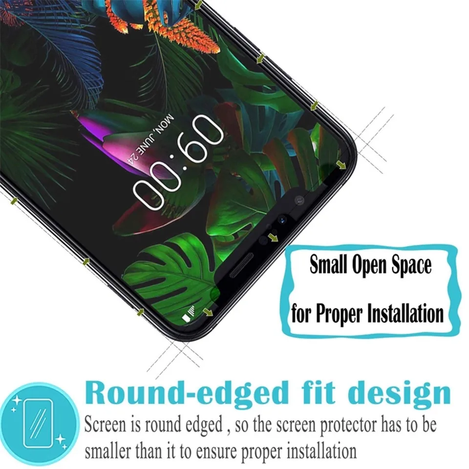 2 шт. защита для экрана из закаленного стекла для LG Q70/Q60/Q9/Q8/Q7/Q6// с уровнем твердости 9H 2.5D защитную пленку, дешевая цена
