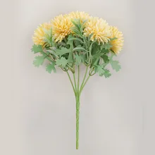 Искусственная Хризантема имитация поддельных цветов 5 головы мяч домашний букет комнаты вечерние свадебные магазин украшения для гостиницы