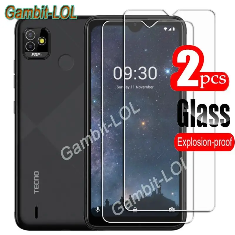 

For Tecno POP 5 Tempered Glass Protective ON POP5 BD2 6.1Inch Screen Protector Smart Phone Cover Film