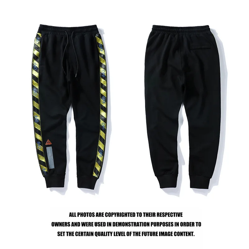 

Europe And America Popular Brand off White Prohibited inside Webbing Men And Women Trousers