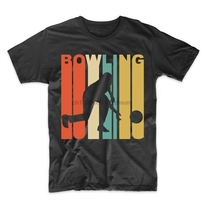 Винтаж Ретро 1970 Стиль котелок боулинг спорт футболка новые тенденции | Мужская