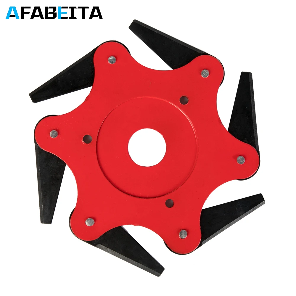 

6 Teeth Brush Cutter Blade Trimmer Steel Trimmer Head Metal Blades Trimmer Head 65Mn Garden Grass Trimmer Head For Lawn Mower