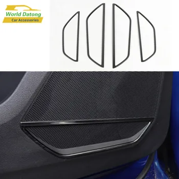 

For Audi Q3 (F3) 2019 2020 Interior Door Stereo Speaker Audio Ring Cover Sound Panel Stainless Steel Trim 4pcs