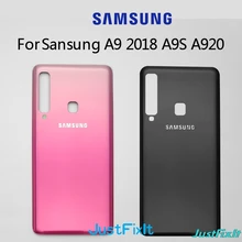 Для SAMSUNG Galaxy A9 A9 Star Pro A9S A920 A920F задняя крышка батарейного отсека задняя стеклянная крышка Корпус чехол Замена батарейного отсека