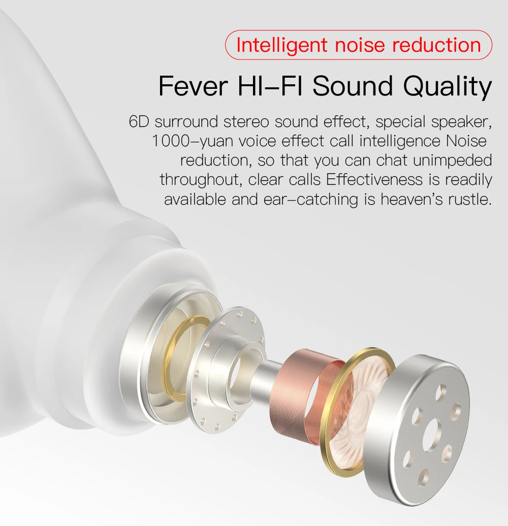 Fone de Ouvido Fone de Ouvido sem Fio Fones de Ouvido de Alta Esportes à Prova Água com Microfone Bluetooth Inteligente Display Digital Tws sem Fio Mini Fidelidade Estéreo In-ear Dwaterproof E6s - Image 3