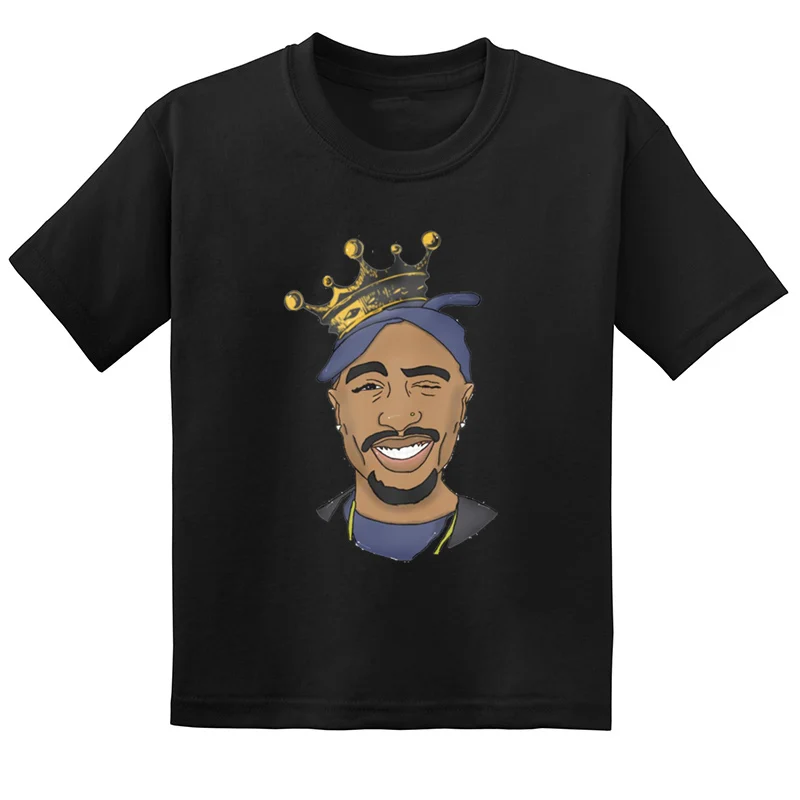 T Shirt Crianças Tupac Thug Vida Roupas