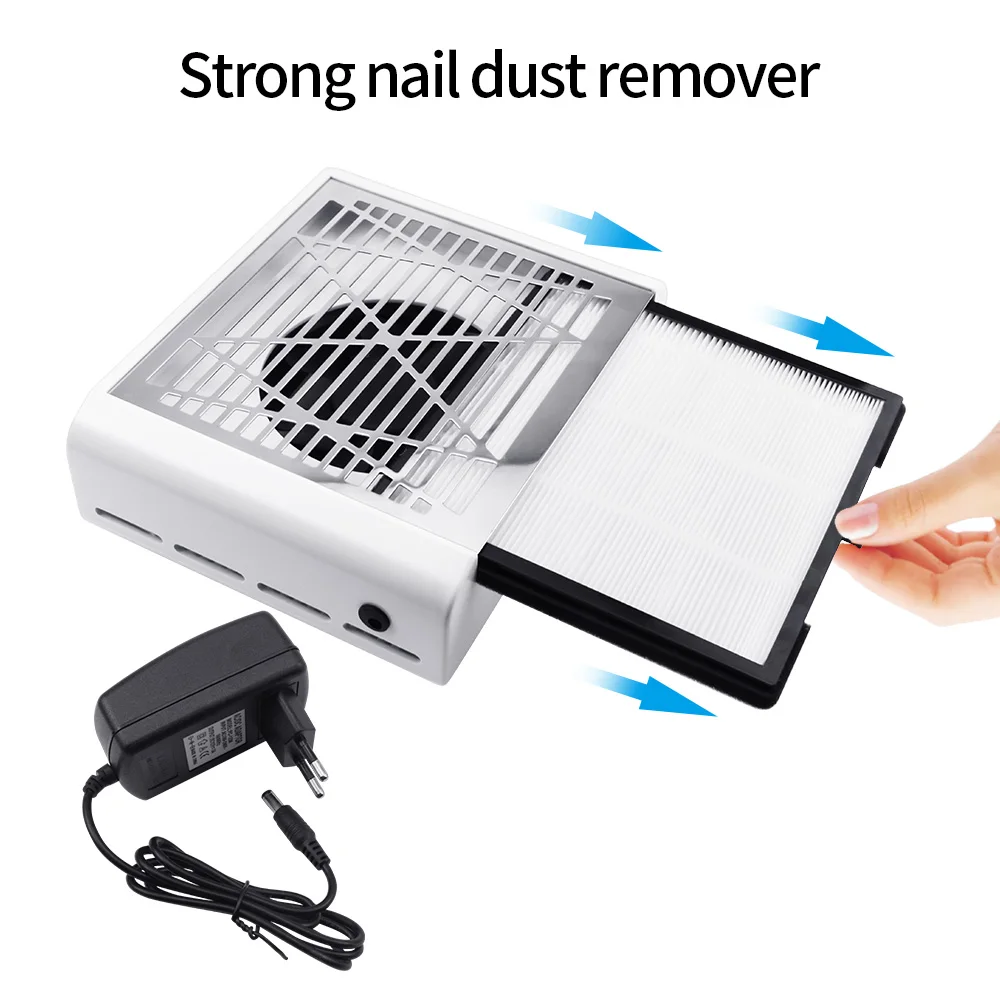 

Nail Dust Vacuum Cleaner 45000rpm Nail Fan Art Salon Suction Dust Collector Machine Tools 2 Dust Collecting Bags Vacuum Suction