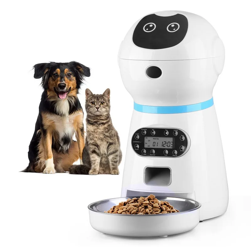 

Automatic Pet Feeder Smart Feeding Stainless Steel Food Plate With Regular And Quantitative Fucntion
