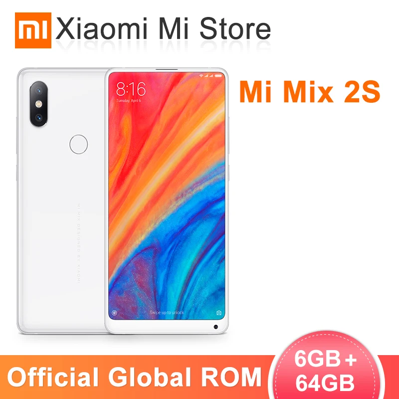 

Global ROM Xiaomi Mi Mix 2S 6GB 64GB Smartphone Snapdragon 845 Octa Core 5.99" Full Screen Display 12MP Dual Cameras 3400mAh