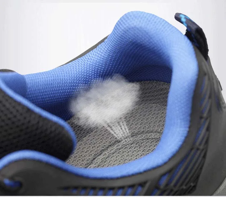 Men And Women Work Shoes Safety Shoes Mens Lightweight Anti Smashing Steel Toe Outdoor Work Boots Breathable Mesh Sneaker