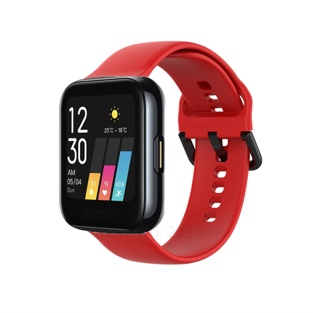Realme 스마트 시계 스트랩 용 FIFATA 스포츠 실리콘 손목 밴드, 아너 ES, Garmin Venu SQ 스트랩용 20mm 시계 밴드 팔찌