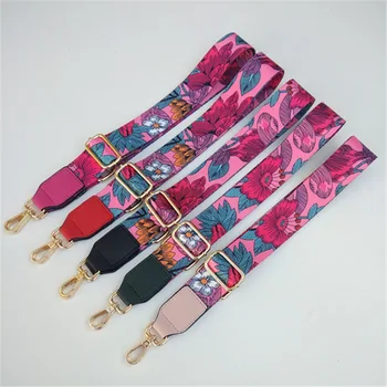 

Nylon Print Colorful Bags Strap Fashion Adjustable Shoulder Handbag Strap Decorative Accessories Bags Women Girl Accessories