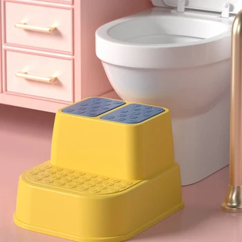 

Double Layer Non-slip Durable Children's Stools Portable Plastic Footstool Seat Stool for Home Bathroom Baby Kids Furniture