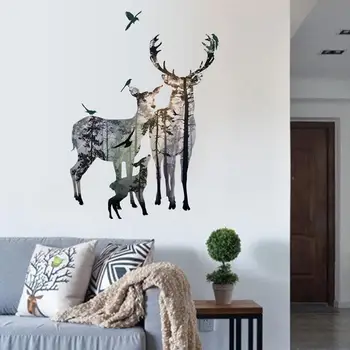 

Fashion Forest Deer Style Removable Wall Stickers DIY Mural Home Decor