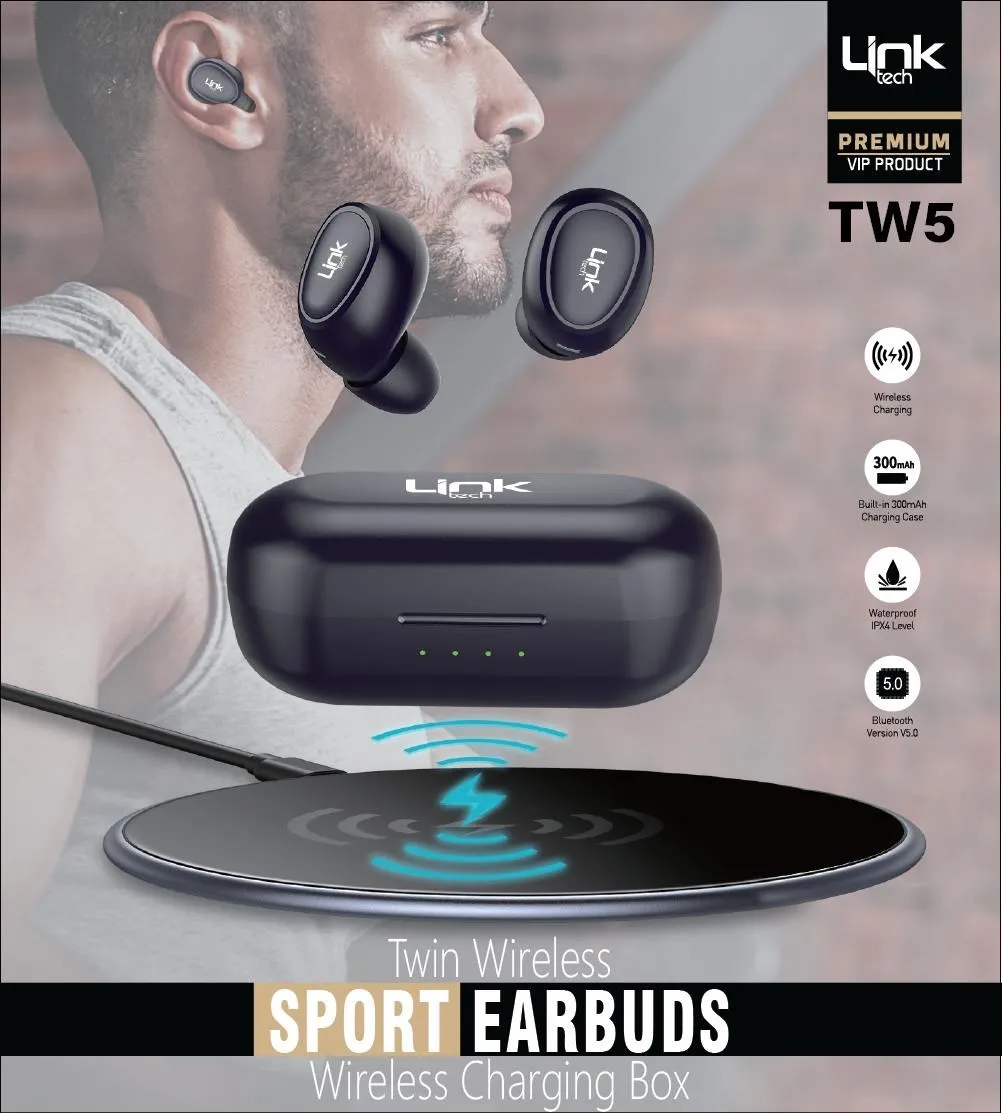 Linktech TW5 стерео мини Bluetooth наушники Спортивная гарнитура