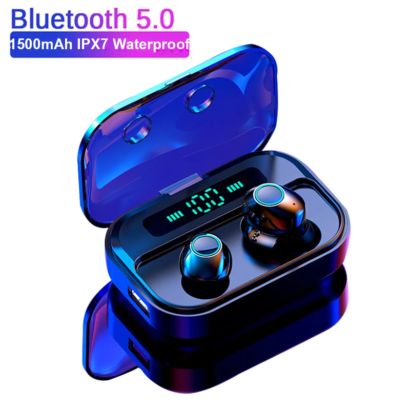 Беспроводные стереонаушники M7 TWS с Bluetooth V5.0 спортивные мини наушники Hi Fi со звуком