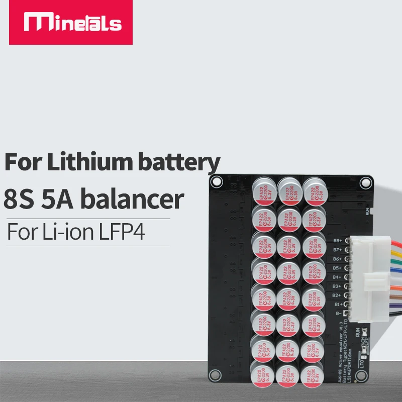 8S 24V lithium battery pack Balance Li-ion Lifepo4 Lithium Battery Active Equalizer Balancer Board Capacitor