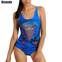 Riseado, новинка, сдельный купальник с принтом совы,, купальники для женщин, спортивные купальники для женщин, купальные костюмы со спинкой-Борцовкой