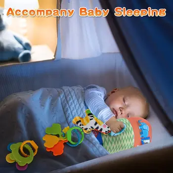 Baby Pillow Toy with Detachable Rattle Soft Crawl Roller Einstein Tummy Time Toy for Baby Reef Prop Pillow Toys Infants Toddlers 5