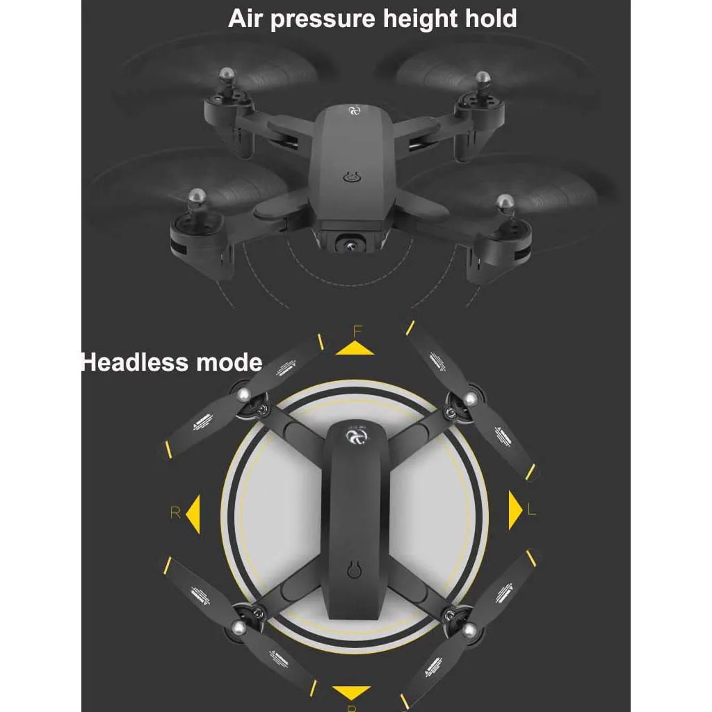 Пульт дистанционного управления летательный аппарат топ S169 дрон селфи wifi FPV 1080P двойная HD камера складной RC квадрокоптер игрушка 6,4