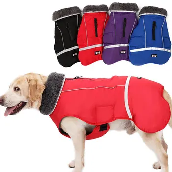 

Waterproof Dog Coat Jacket Winter Pet Dog Clothes Apparel With Zipper Anxiety Jacket Size From Small To 3XL