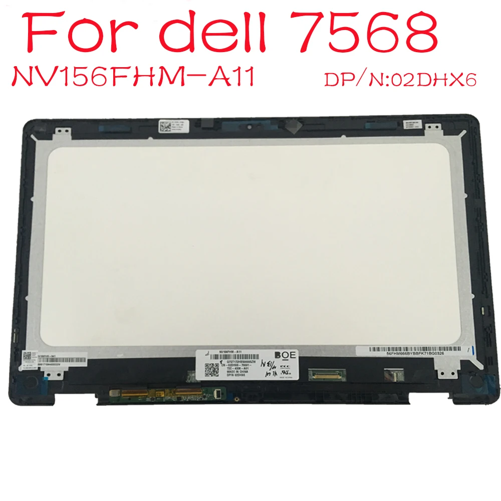 Оригинальный сенсорный ЖК-экран для Dell Inspiron 15 7568 7558 6 FHD DP/N 02DHX6 | Компьютеры и офис