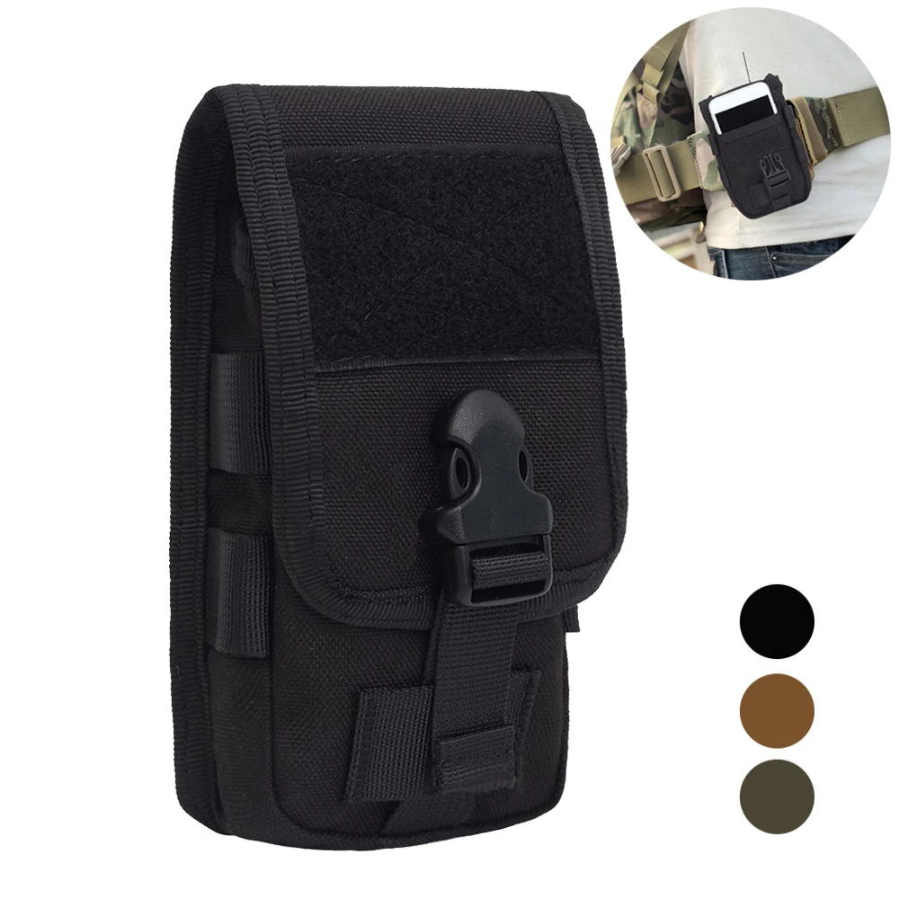 

Tactical Phone Bag 600D Cellphone Case Molle Bag Wallet Card Bag Waist Belt Pocket Portable EDC Utility Pouch for Outdoor Sport