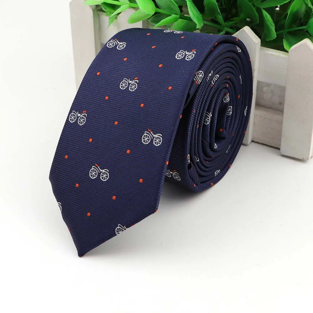 Мужской формальный обтягивающий галстук 6 см, зонтик для жениха, автомобиль, рыбка, самолет, велосипед, Узкие классические галстуки для отдыха, модный галстук из полиэстера - Цвет: 5
