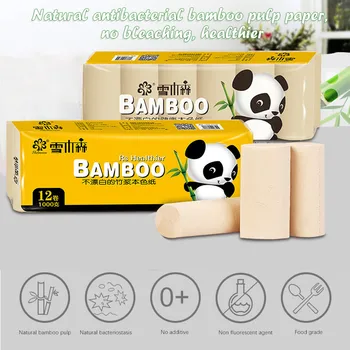 

12pcs Roll Paper Tissue Paper Roll 4 Layer Thickened Household Paper alcohol wipes disinfection WY414