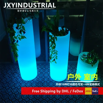 

Round PE Plastic Colors Change LED Vase Wireless remote control