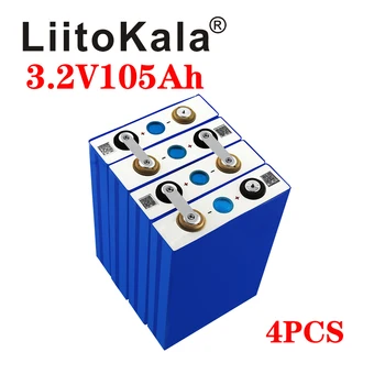 شراء4 قطعة LiitoKala قدرة عالية دورة عميقة Lifepo4 3.2 فولت 105Ah بطارية ل 12 فولت 24 فولت 48 فولت بطارية أيون الليثيوم بطارية قابلة للشحن حزمة