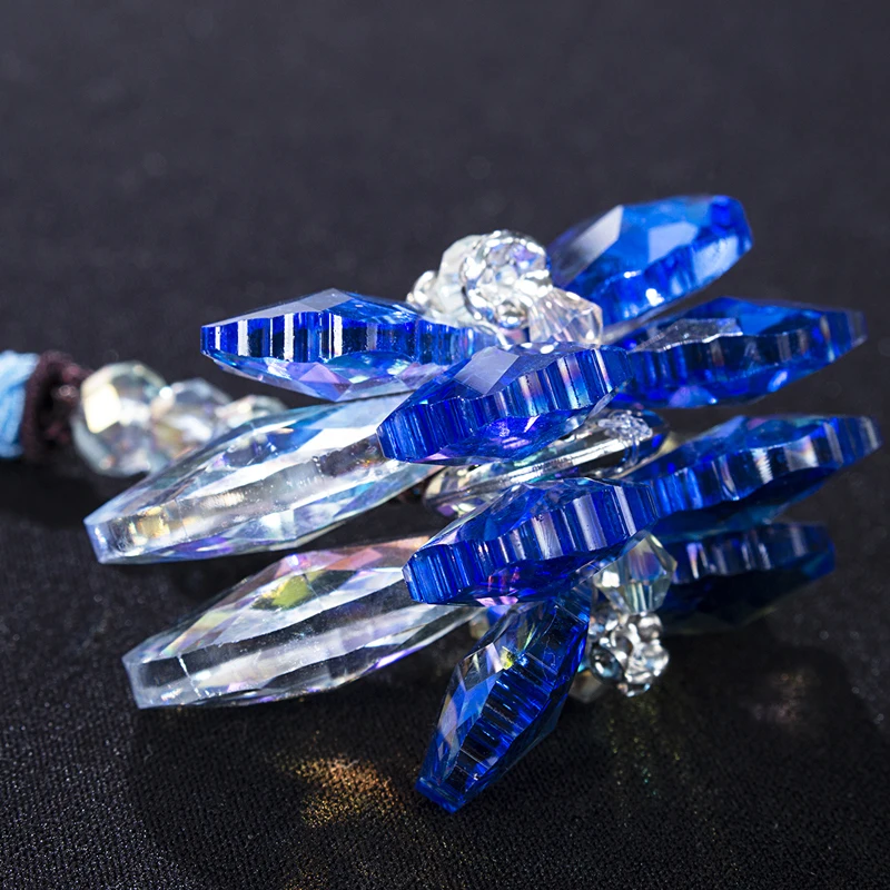 H& D 2 цвета хрустальные призмы бабочка Suncatcher украшения автомобиль подвесной Кулон Коллекция дома Свадебные украшения Рождественский подарок