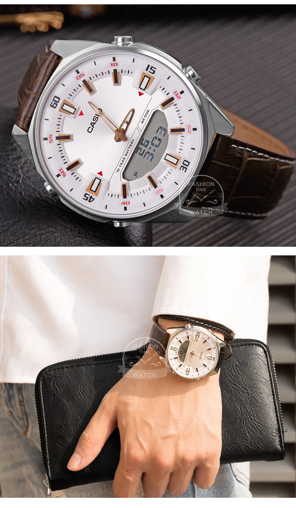 Casio Часы мужские Топ бренд класса люкс набор кварцевые часы 50 м водонепроницаемые мужские часы наручные, спортивные, военные часы relogio masculino AMW-830L
