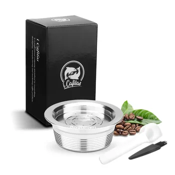 

Stainless Metal Reusable For LAVAZZA MIO Capsule Press Coffee Grinds Stainless Tamper Espresso Maker Basket Coffee Set