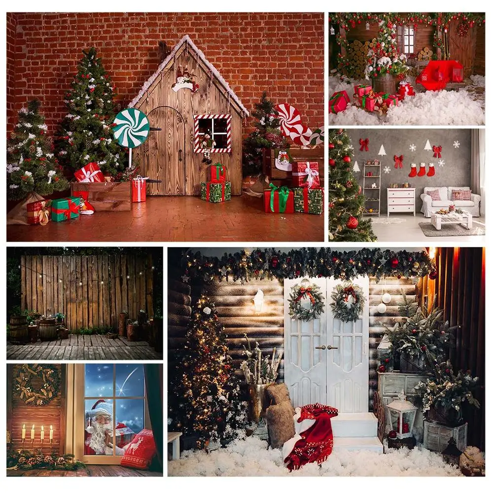 

Photo Backdrop Wooden Plank Floor Barrel Lights Vinyl Cloth Backgrounds for Children Baby Shower Photophone Photography Props