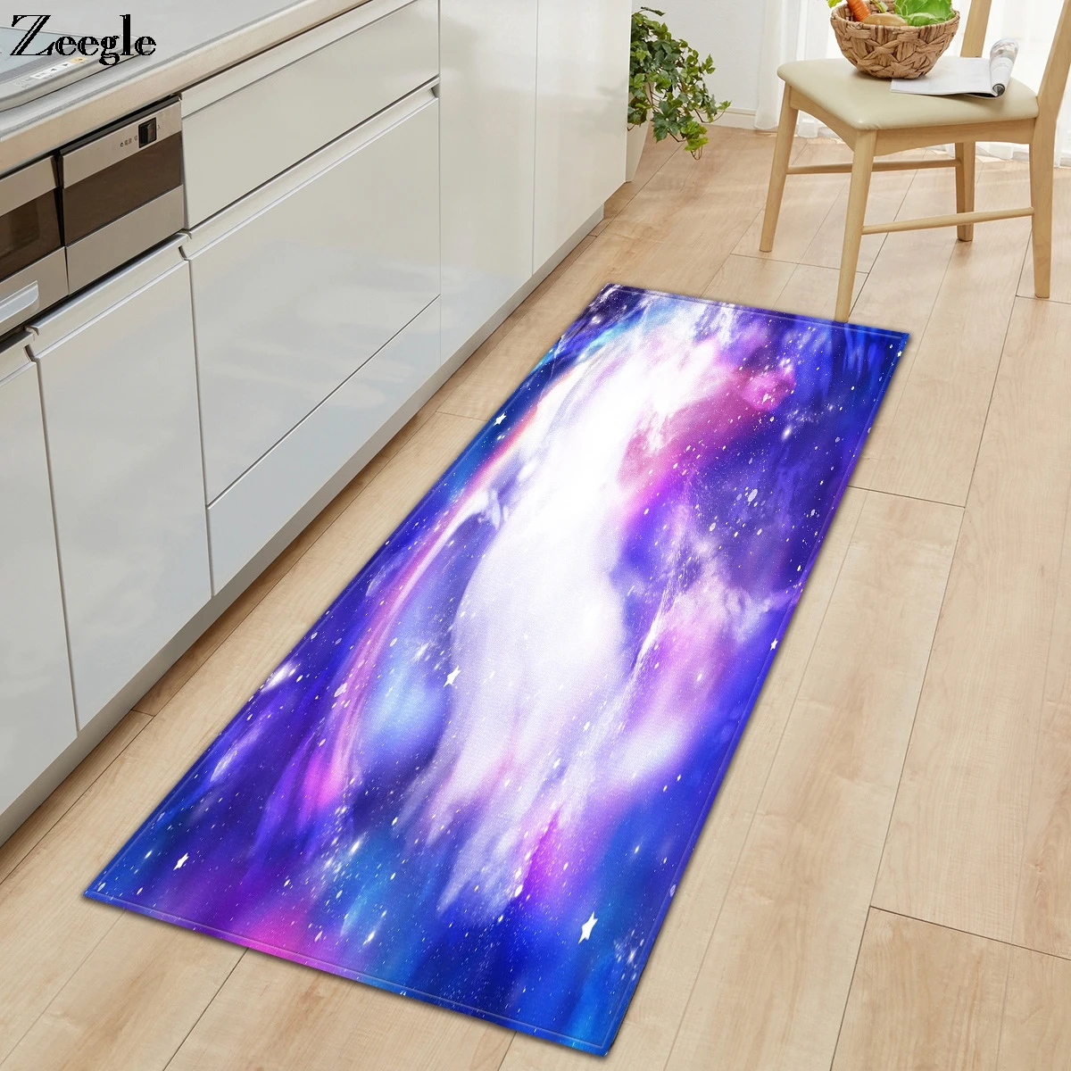 Zeegle Carpet Kitchen Rug Anti-slip Bathroom Doormat Shower Mat Hallway Carpet Absorbent Living Room Rug Washable Bedside Carpet