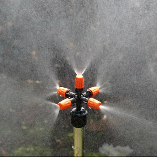 Garten Sprinkler Automatische Bewässerung Gras Rasen 360 Grad Kreis Rotierenden Wasser Sprinkler 5 Düsen Garten Rohr Schlauch|Garten-Sprinkler| -