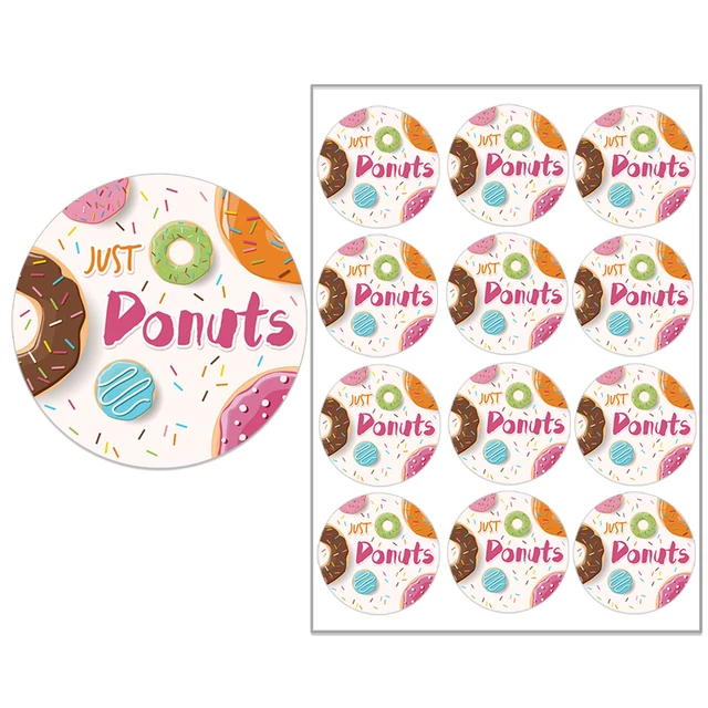 Comprar Juego de pegatinas para sellar pasteles dulces, 50 Uds., 40mm, Mini  Chocolate, fruta, pudín, crema, pegatina de Donuts para decoración DIY,  regalo para niños A6386