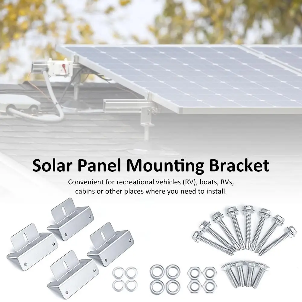

Solar Panel Mounting Z Bracket Aluminum Mount Supporting for Outdoor RV Roof Boat