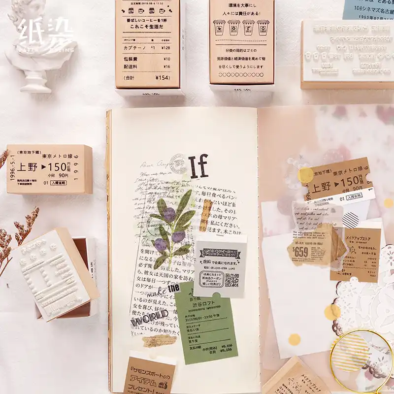 Timbres Poste Japonais Vintage En Caoutchouc En Bois Pour Scrapbooking Papeterie Standard Diy Bricolage Aliexpress