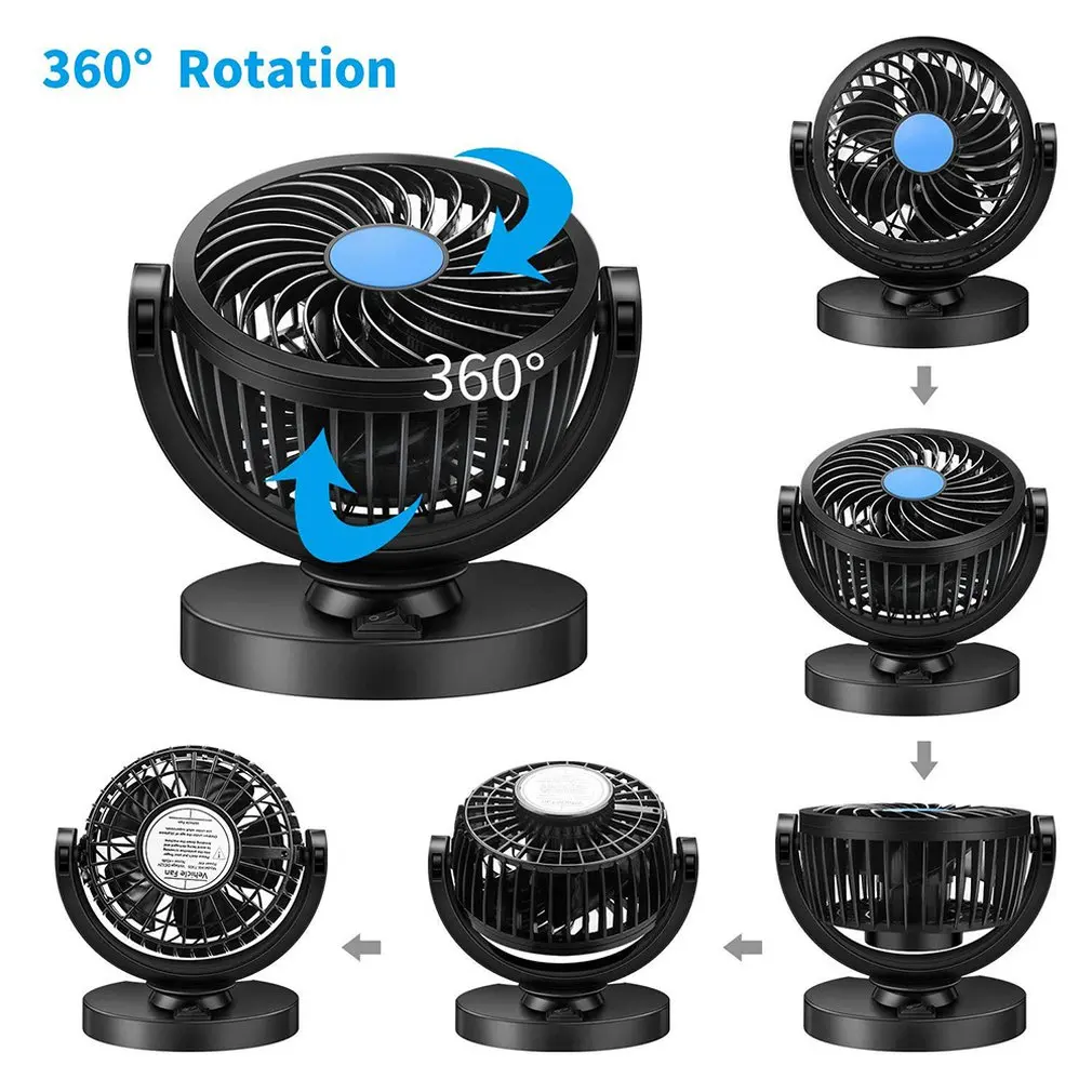 

mini Lightweight Wind Car Fan Car Air Conditioner Low Noise Large Power Strong Wind Drop Shipping Hot Sale