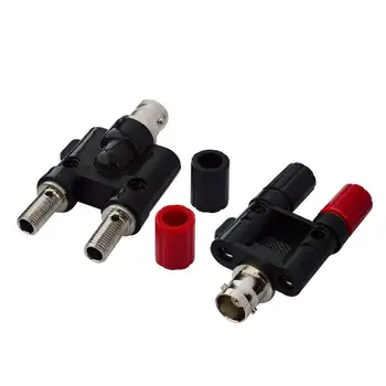 

10 Pieces BNC Female Jack to 2 Binding Posts Banana Jack TEST Adapter Connector