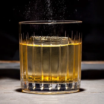 

Old Fashioned Glass Cup 300-400ml Non-vertical Veined Vodka Lead Glass Whiskey Winebowl Cocktail Cup Tasting Cup Flat Base Glass
