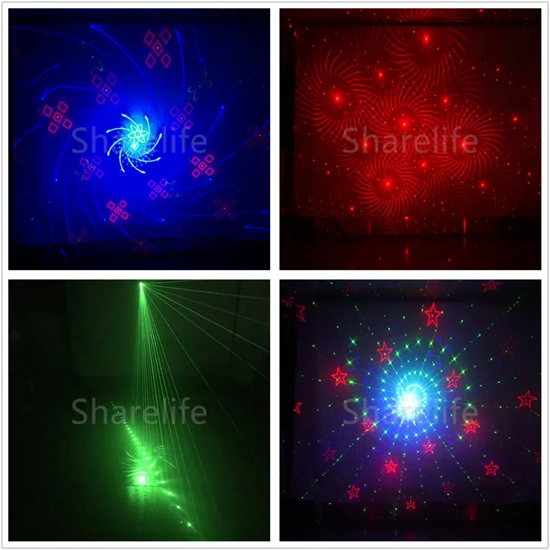 Sharelife Водонепроницаемый мини 32 RGB гобо Открытый Пейзаж лазерный светильник сад дом двор дерево Рождество удаленный проектор светильник ing