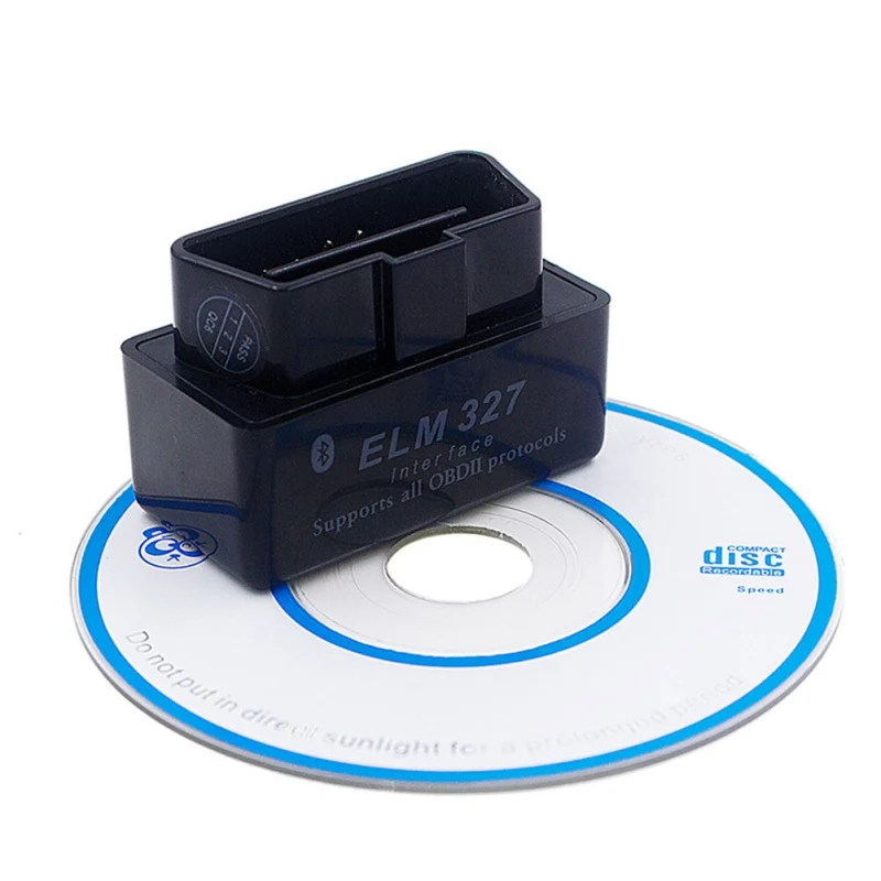 Bluetooth-сканер OBD 2 V2.1 автомобильный диагностический инструмент ELM 327 Bluetooth для Android/Symbian/OBDII протокол - Цвет: Черный