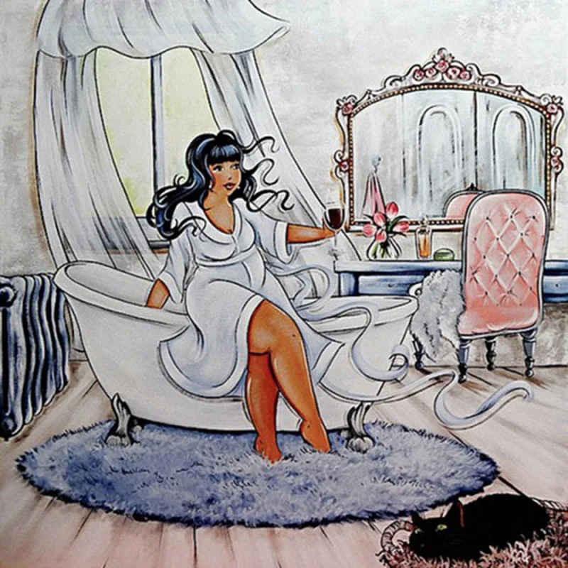 

Full Square/Round Drill 5D DIY Diamond Painting "Fat Lady" Embroidery Cross Stitch 3D Home Decor