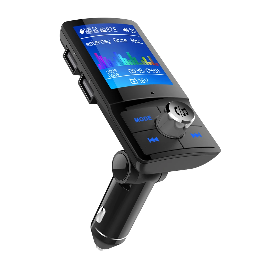 Беспроводной Bluetooth Автомобильный MP3 fm-передатчик радио 2X USB быстрое зарядное устройство Черный